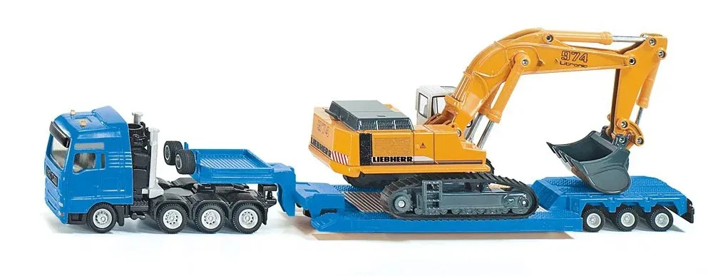 Siku MAN heavy haulage transporter with Liebherr excavator 1:50